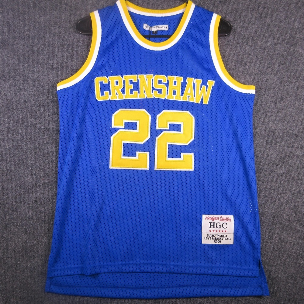 Crenshaw Jersey Mens Small Blue Basketball Headgear Classics Quincy McCall 22